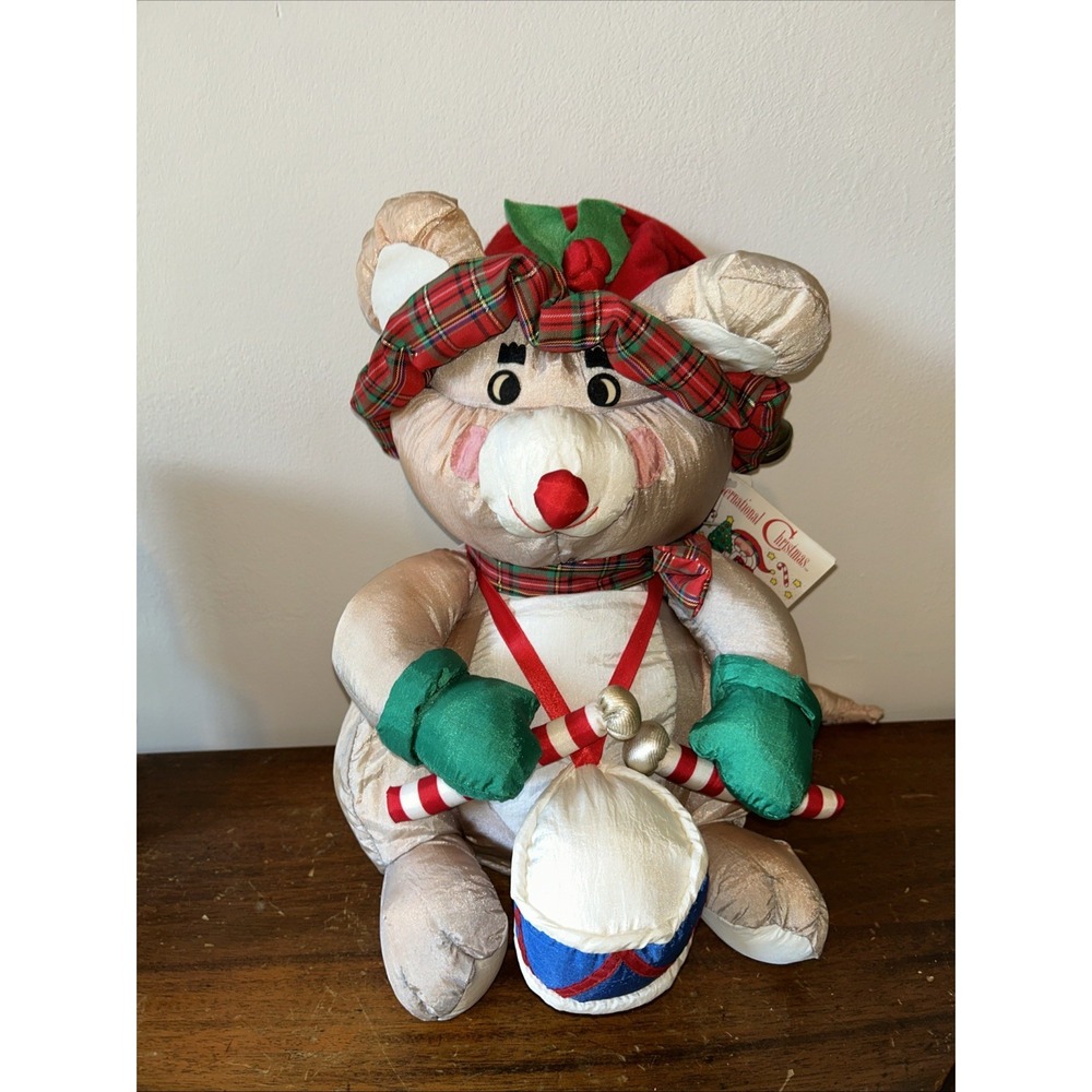 Vintage 1993 International Christmas - Decorative‎ Christmas Mouse W/Tags